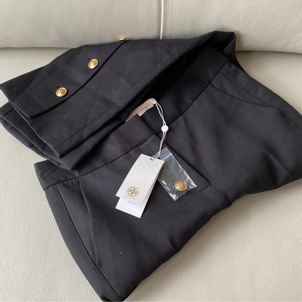 Chic Black Textured Blouse and Pants Set‎